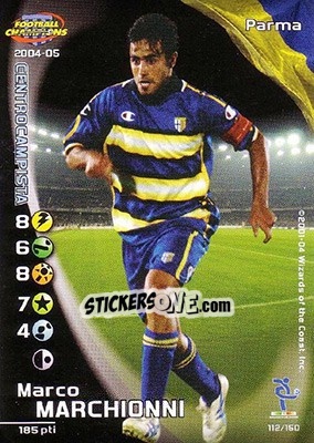 Sticker Marco Marchionni - Football Champions Italy 2004-2005 - Wizards of The Coast