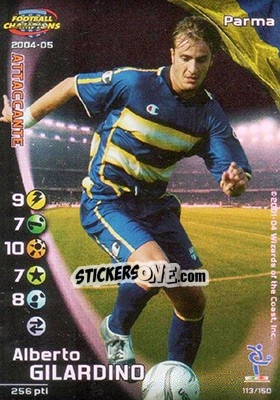 Sticker Alberto Gilardino - Football Champions Italy 2004-2005 - Wizards of The Coast