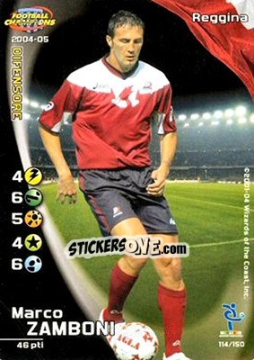 Sticker Marco Zamboni - Football Champions Italy 2004-2005 n. 114 - Wizards of The Coast