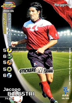 Sticker Jacopo Balestri - Football Champions Italy 2004-2005 - Wizards of The Coast