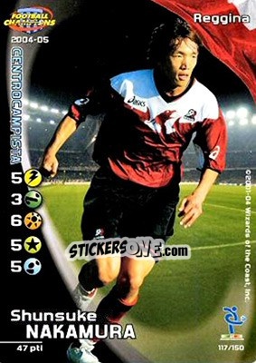 Sticker Shunsuke Nakamura - Football Champions Italy 2004-2005 n. 117 - Wizards of The Coast
