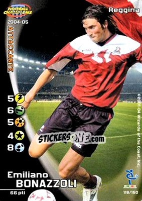 Sticker Emiliano Bonazzoli - Football Champions Italy 2004-2005 - Wizards of The Coast