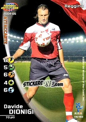 Sticker Davide Dionigi - Football Champions Italy 2004-2005 - Wizards of The Coast