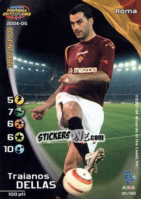 Sticker Traianos Dellas - Football Champions Italy 2004-2005 - Wizards of The Coast