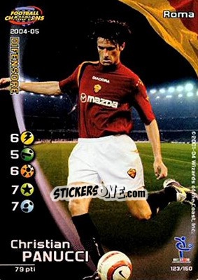 Sticker Christian Panucci - Football Champions Italy 2004-2005 - Wizards of The Coast