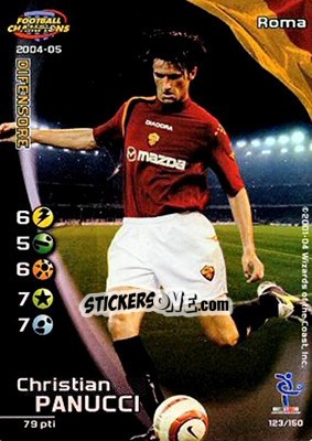 Sticker Christian Panucci - Football Champions Italy 2004-2005 n. 123 - Wizards of The Coast