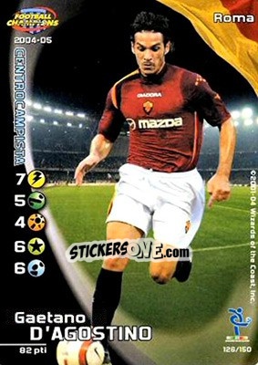 Sticker Gaetano D'Agostino - Football Champions Italy 2004-2005 - Wizards of The Coast