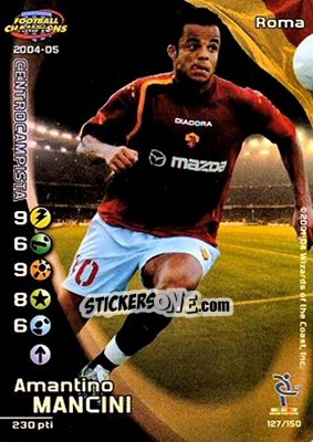 Sticker Amantino Mancini - Football Champions Italy 2004-2005 - Wizards of The Coast