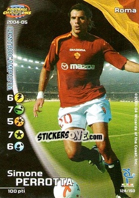 Sticker Simone Perrotta - Football Champions Italy 2004-2005 - Wizards of The Coast