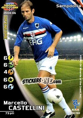 Sticker Marcello Castellini - Football Champions Italy 2004-2005 - Wizards of The Coast