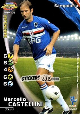 Sticker Marcello Castellini - Football Champions Italy 2004-2005 n. 132 - Wizards of The Coast