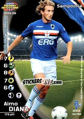 Sticker Aimo Diana - Football Champions Italy 2004-2005 n. 134 - Wizards of The Coast