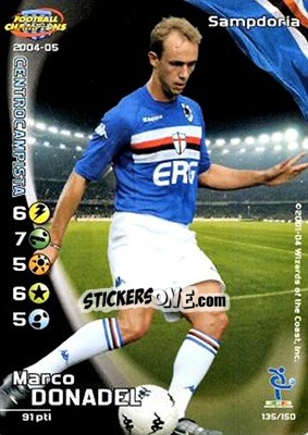 Sticker Marco Donadel - Football Champions Italy 2004-2005 n. 135 - Wizards of The Coast