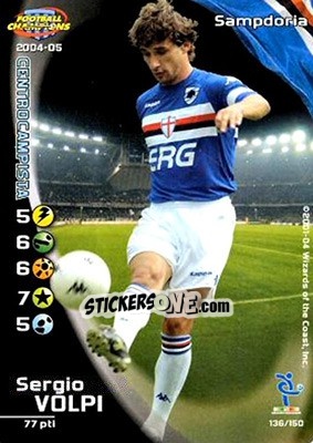 Sticker Sergio Volpi - Football Champions Italy 2004-2005 n. 136 - Wizards of The Coast