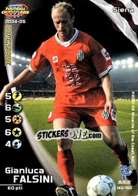 Sticker Gianluca Falsini - Football Champions Italy 2004-2005 - Wizards of The Coast