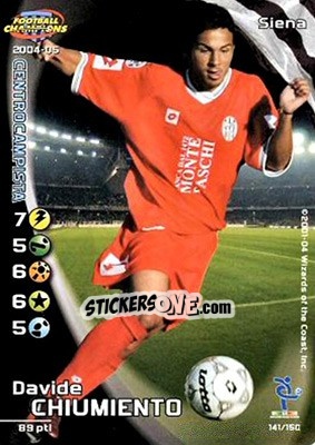 Sticker Davide Chiumiento - Football Champions Italy 2004-2005 n. 141 - Wizards of The Coast