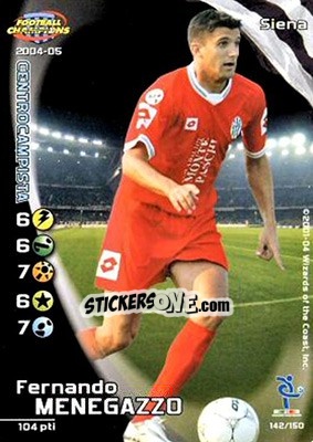 Sticker Fernando Menegazzo - Football Champions Italy 2004-2005 n. 142 - Wizards of The Coast
