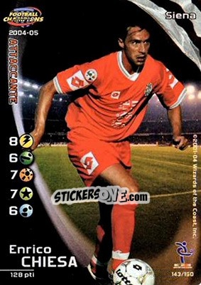 Sticker Enrico Chiesa - Football Champions Italy 2004-2005 n. 143 - Wizards of The Coast