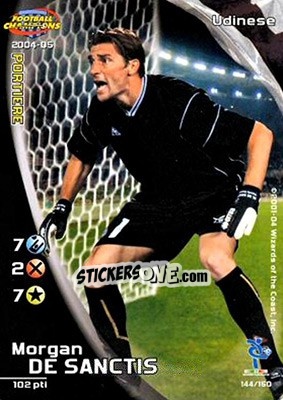 Cromo Morgan De Sanctis - Football Champions Italy 2004-2005 - Wizards of The Coast