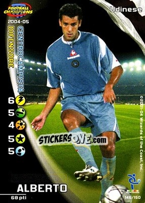 Sticker Alberto - Football Champions Italy 2004-2005 - Wizards of The Coast