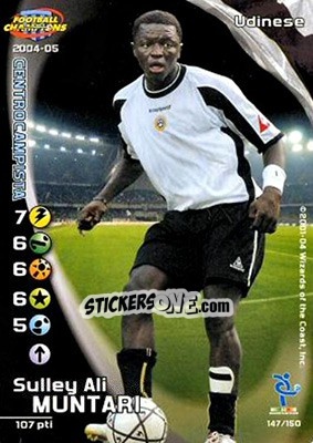 Cromo Sulley Ali Muntari - Football Champions Italy 2004-2005 - Wizards of The Coast