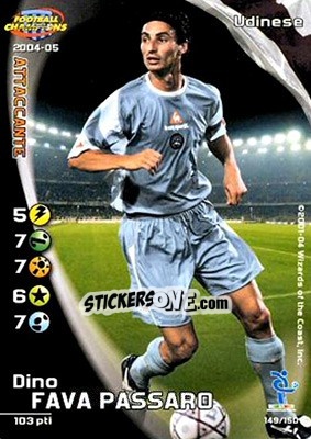 Sticker Dino Fava Passaro - Football Champions Italy 2004-2005 - Wizards of The Coast