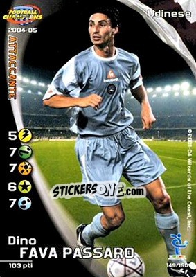 Sticker Dino Fava Passaro - Football Champions Italy 2004-2005 n. 149 - Wizards of The Coast