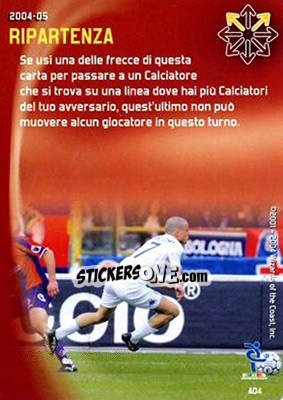 Sticker Ripartenza - Football Champions Italy 2004-2005 n. A4 - Wizards of The Coast