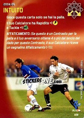 Sticker Intuito - Football Champions Italy 2004-2005 n. A6 - Wizards of The Coast