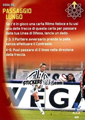 Sticker Passaggio lungo - Football Champions Italy 2004-2005 n. A9 - Wizards of The Coast