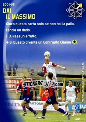 Figurina Dai il massimo - Football Champions Italy 2004-2005 - Wizards of The Coast