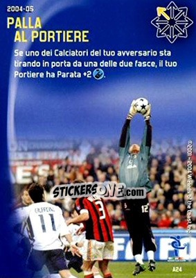 Sticker Palla al portiere - Football Champions Italy 2004-2005 n. A24 - Wizards of The Coast