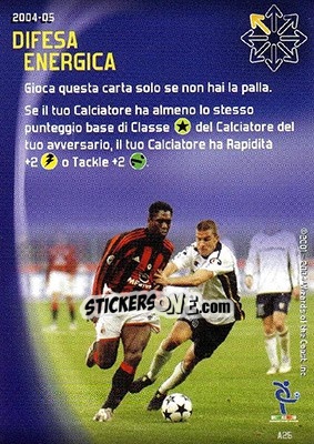Sticker Difesa energica - Football Champions Italy 2004-2005 - Wizards of The Coast