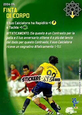 Sticker Finta di corpo - Football Champions Italy 2004-2005 n. A28 - Wizards of The Coast
