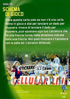 Sticker Schema di gioco - Football Champions Italy 2004-2005 n. A34 - Wizards of The Coast