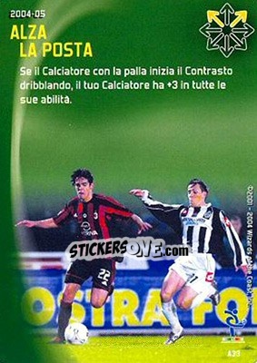 Sticker Alza la posta - Football Champions Italy 2004-2005 - Wizards of The Coast