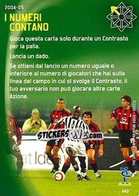 Sticker I numeri contano - Football Champions Italy 2004-2005 n. A40 - Wizards of The Coast