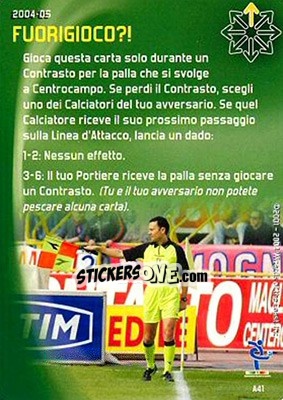 Sticker Fuorigioco?! - Football Champions Italy 2004-2005 n. A41 - Wizards of The Coast