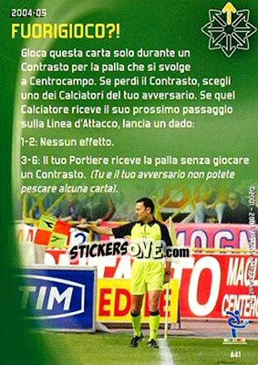 Sticker Fuorigioco?! - Football Champions Italy 2004-2005 - Wizards of The Coast