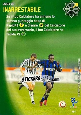 Sticker Inarrestabile - Football Champions Italy 2004-2005 n. A54 - Wizards of The Coast