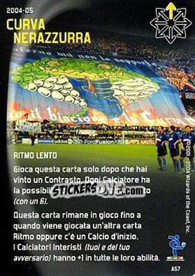 Sticker Curva Nerazzurra - Football Champions Italy 2004-2005 n. A57 - Wizards of The Coast