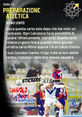 Sticker Preparazione atletica - Football Champions Italy 2004-2005 n. A64 - Wizards of The Coast