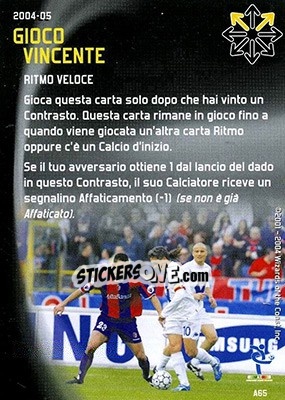 Sticker Gioco Vincente - Football Champions Italy 2004-2005 n. A65 - Wizards of The Coast
