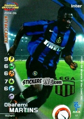 Sticker Obafemi Martins - Football Champions Italy 2004-2005 - Wizards of The Coast