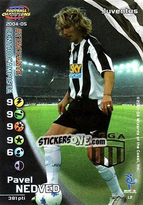 Sticker Pavel Nedved - Football Champions Italy 2004-2005 n. L2 - Wizards of The Coast