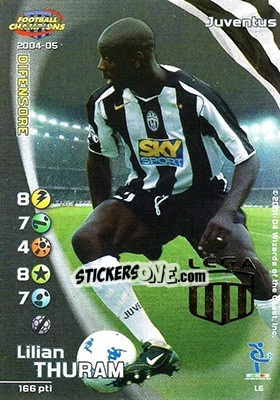 Sticker Lilian Thuram - Football Champions Italy 2004-2005 n. L6 - Wizards of The Coast