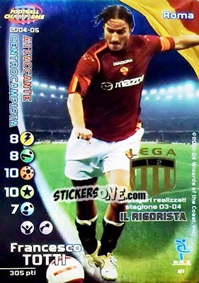 Sticker Francesco Totti - Football Champions Italy 2004-2005 - Wizards of The Coast