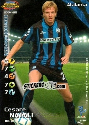 Sticker Cesare Natali - Football Champions Italy 2004-2005 n. u2 - Wizards of The Coast