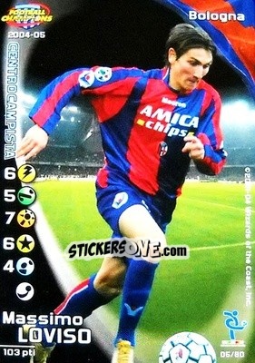 Sticker Massimo Loviso - Football Champions Italy 2004-2005 n. u5 - Wizards of The Coast