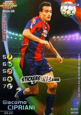 Sticker Giacomo Cipriani - Football Champions Italy 2004-2005 n. u6 - Wizards of The Coast